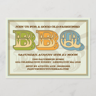 Bonne vieille invitation de partie de style