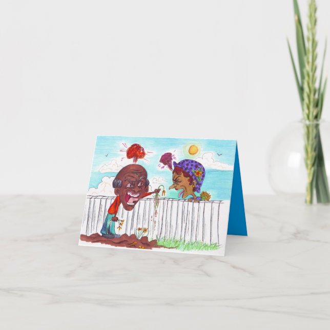 Bonnes clôtures faire bon voisins Carte de note (Devant)