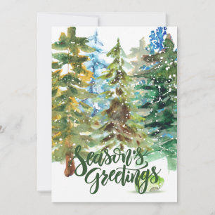 Bonnes Fêtes Arbres de Noël Carte d'Art