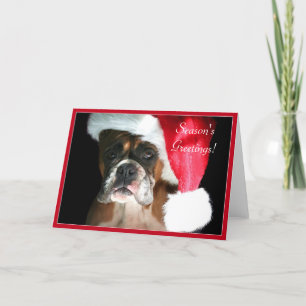 Bonnes Fêtes Boxer chien carte de voeux