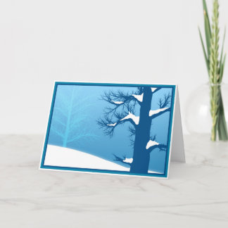 Bonnes fêtes carte bleue d'arbre de Milou