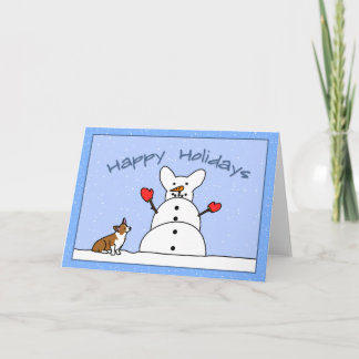 Bonnes fêtes carte de Noël de corgi