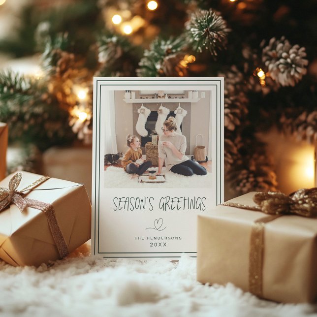 Bonnes Fêtes Carte de Noël minimaliste Or (Créateur téléchargé)