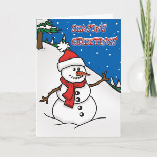 Bonnes Fêtes Carte de Noël Snowman