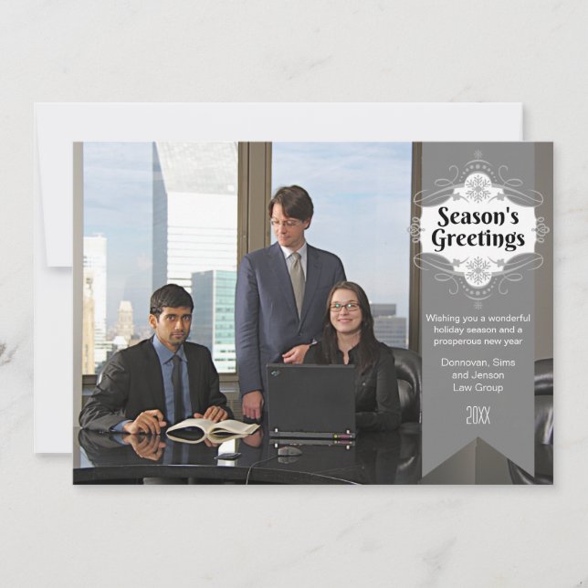 Bonnes Fêtes Carte photo de vacances professionnel (Devant)