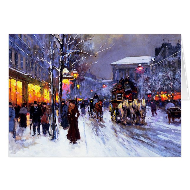 Bonnes Fêtes. Cartes de Noël Art (Devant horizontal)