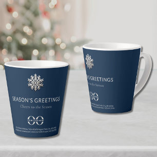 Bonnes Fêtes de flocons de neige Mug en latte avec