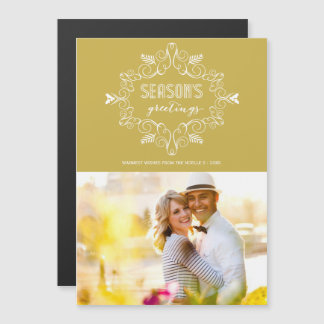Bonnes Fêtes Gold Vintage Deco Foliing Photo