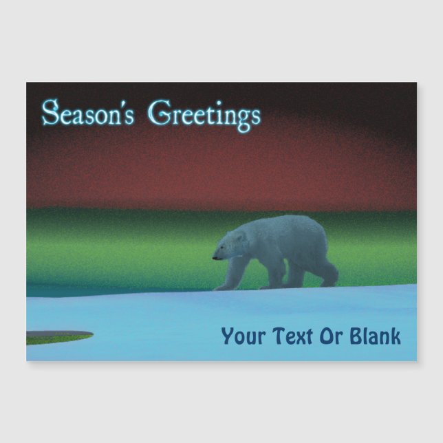 Bonnes Fêtes - Lumières polaires Ours polaire (Devant)