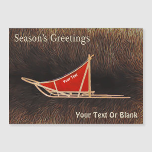 Bonnes Fêtes - Motoneige De Chien Sur Fourrure De