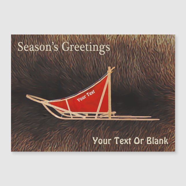 Bonnes Fêtes - Motoneige De Chien Sur Fourrure De  (Devant)