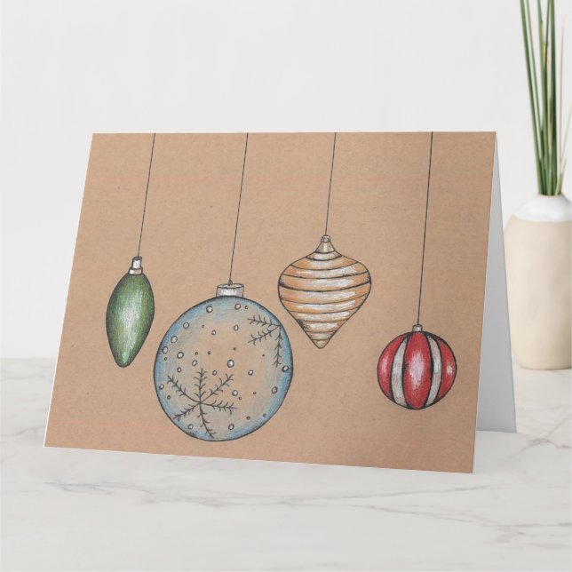 Bonnes Fêtes Noël Bulle Carte de vacances (Devant)