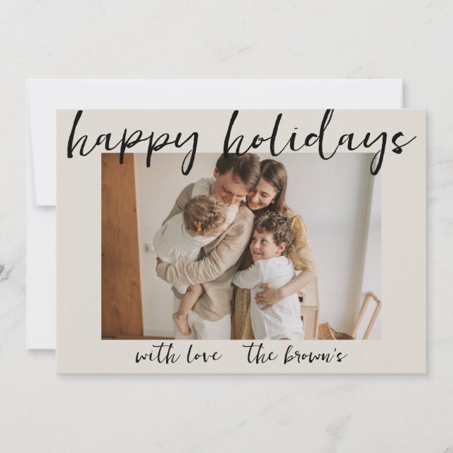 BONNES VACANCES CARTE DE NOËL SIMPLE PERSONNALISAB (Devant)