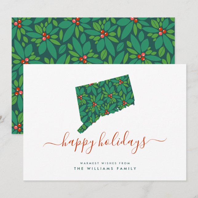 BONNES VACANCES Chaleureuses Du Connecticut (Devant / Derrière)