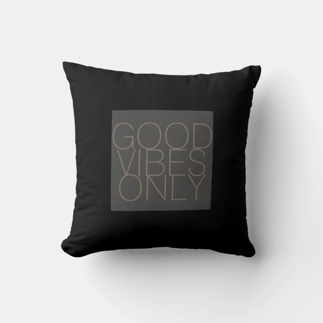 bonnes vibes ne citent que le coussin sur le noir (Recto)
