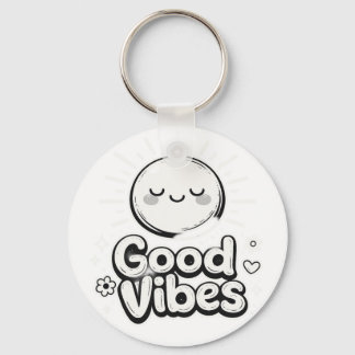 Bonnes Vibrations Porte-Clés Mignon Smiley – Minim