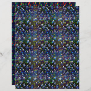 Bonnet bleu petit design à deux côtés