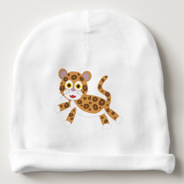 Bonnet De Bébé Casquette nouveau-né de forêt tropicale de jaguar (Devant)