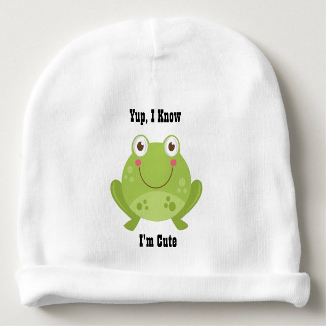 Bonnet De Bébé Grenouille mignonne (Devant)