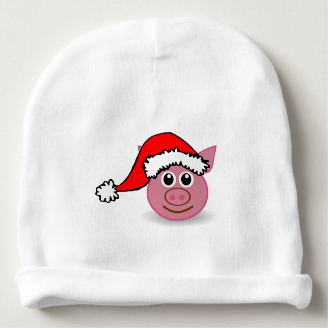 Bonnet De Bébé Un petit porc mignon pour Noël - (Devant)