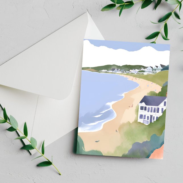 Bonnet Shores | Carte aquarelle de la plage de Rho (Créateur téléchargé)