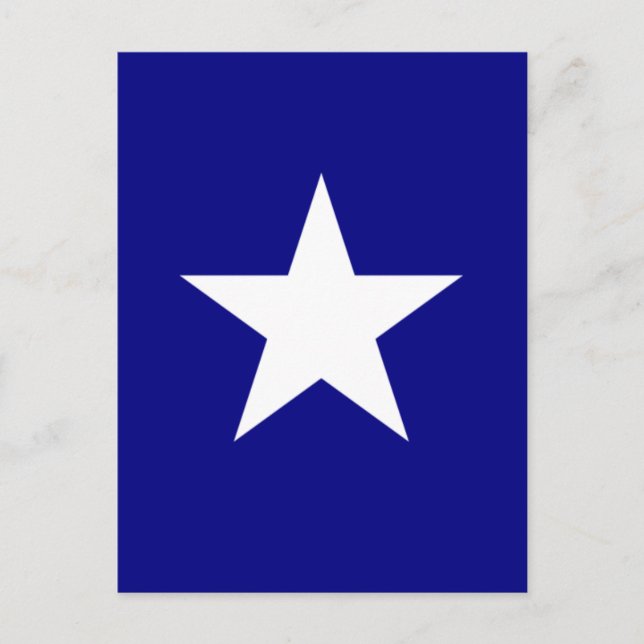 Bonnie Bleu Drapeau avec Lone White Star Carte pos (Devant)