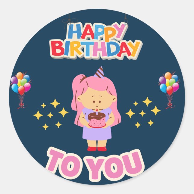 Bons autocollants d'anniversaire : Joyeux annivers (Devant)
