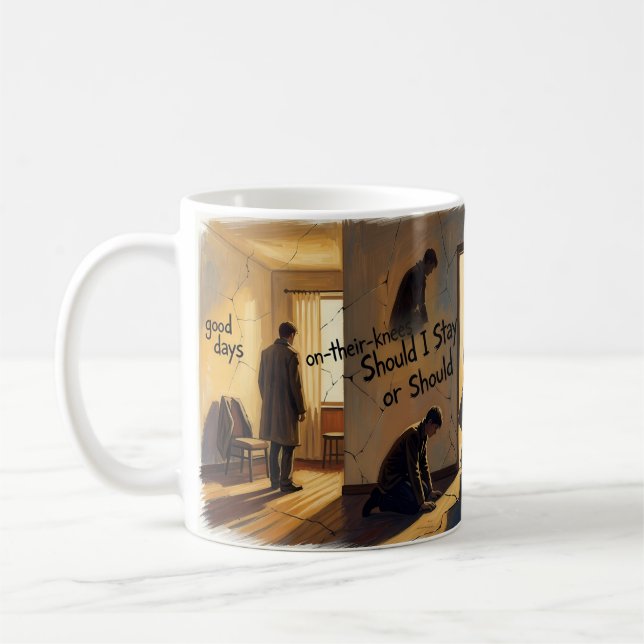 Bons Jours Passés Devrais-je Rester ou Partir Mug (Gauche)