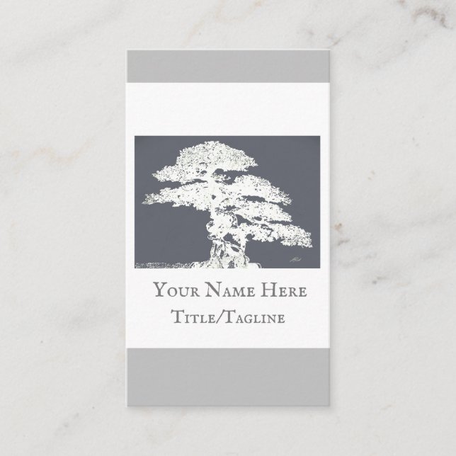 bonsai arbre personnalisé carte de visite double f (Devant)