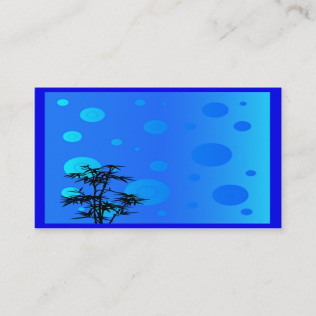 Bonsai En Carte de visite Bleu (Devant)