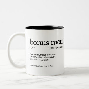 Bonus Maman Définition Mug à café à deux tons