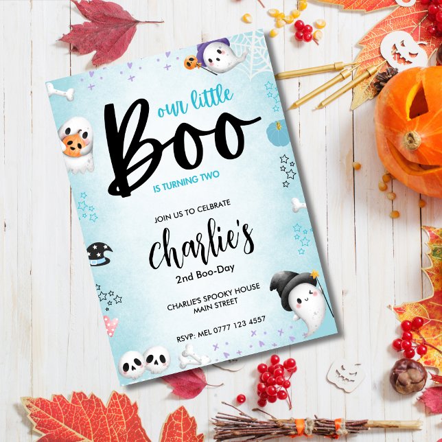 Boo a 2 ans ! Invitation du garçon fantôme d'Hallo (Boo-Day)