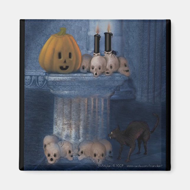 Boo ! Aimant d'Halloween (Devant)
