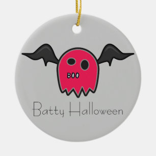 Boo Bat Pink Batty Halloween Ornement