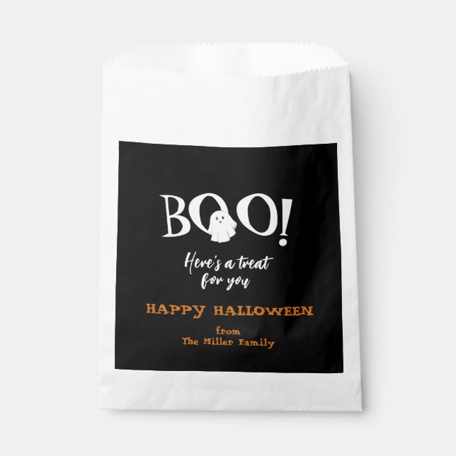 BOO Beau fantôme Halloween traiter Sacs Favoriser (Devant)