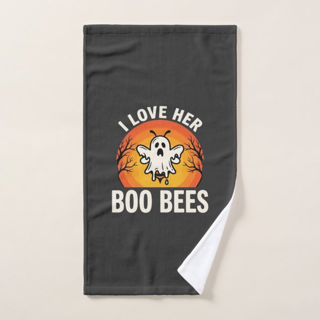 Boo Bees Halloween Ghost Bee Funny Design_1 (Serviette à main)