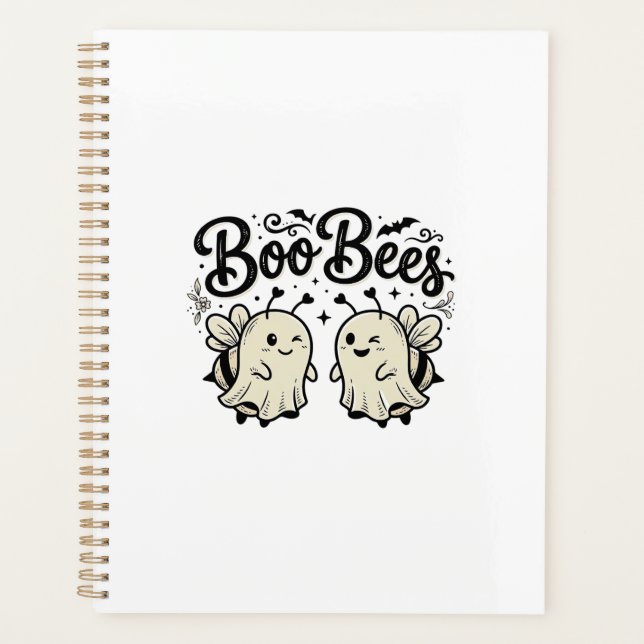Boo Bees Modèle de abeille fantôme Halloween vinta (Devant)