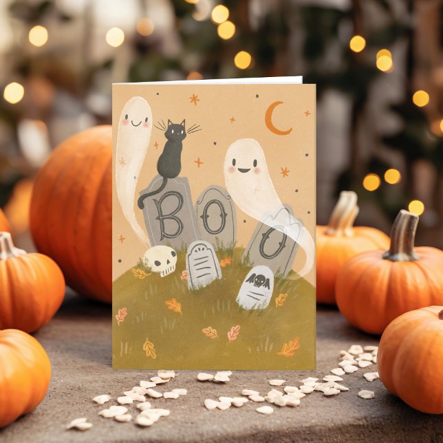Boo ! Bonne carte de note Halloween (Créateur téléchargé)