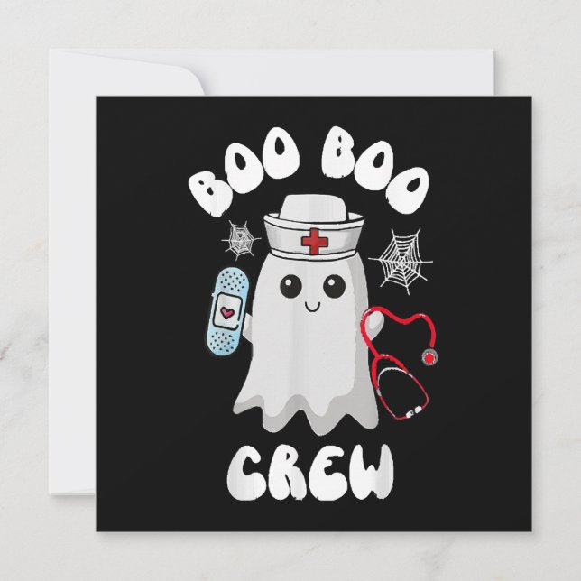 Boo Boo Crew Cute Nurse Ghost Funny Halloween (Devant)