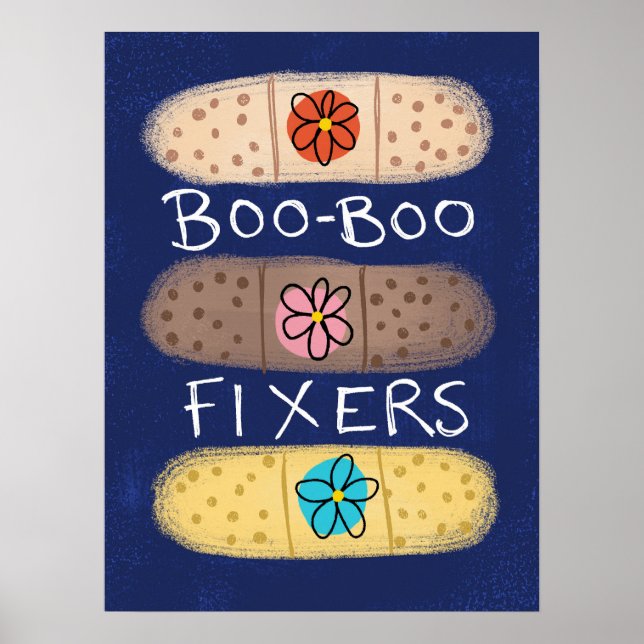 Boo-Boo Fixer Bandaids Poster Wall Art (Devant)