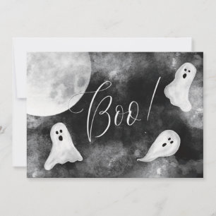 Boo ! Carte d'Halloween Éffrayant Ghosts