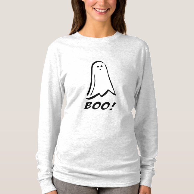 Boo ! Chemises T-Shirts Halloween mignonnes - Manc (Devant)