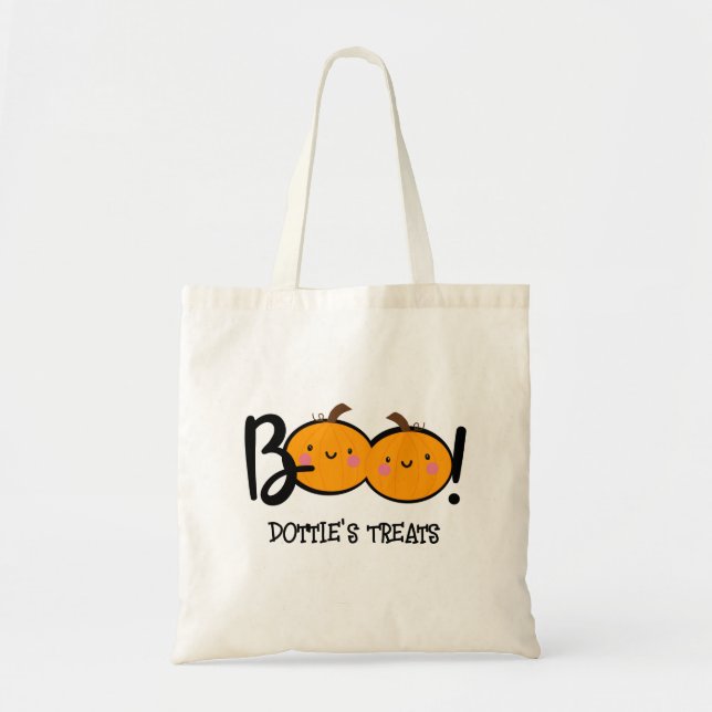 Boo Citrouille Halloween Trick ou sac de traitemen (Devant)
