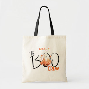 Boo Crew Nom Sac fourre-tout d'Halloween moderne