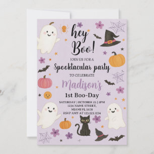 Boo Day 1er anniversaire Invitation   Joli fantôme