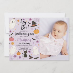 Boo Day 1er anniversaire Invitation   Joli fantôme
