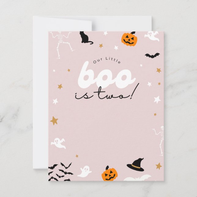 Boo est une invitation d'anniversaire pour deux en (Devant)