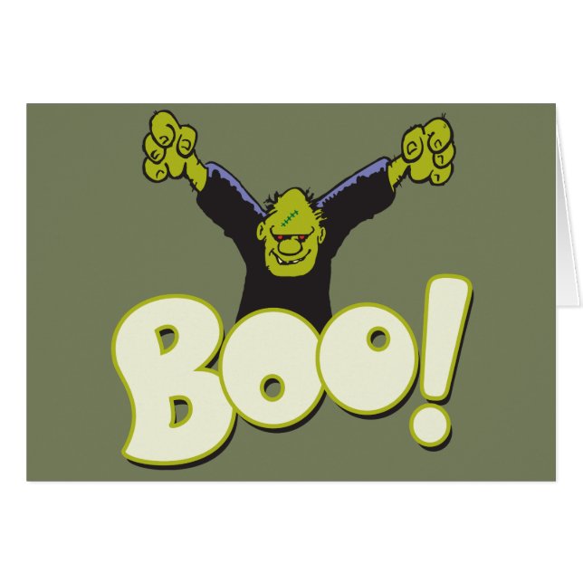 BOO Frankenstein Monster Funny Halloween (Devant Horizontal)