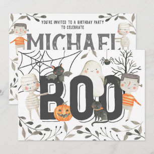 Boo Ghost Halloween Anniversaire Fête Invitation