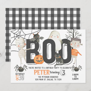 Boo Ghost Halloween Anniversaire Fête Invitation